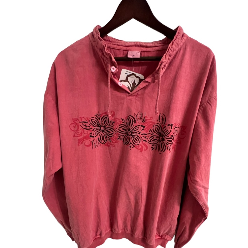 Extra Large Crazy Shirt Hawaiian Original Long Sleeve Pull Over Hibiscus Dyed
